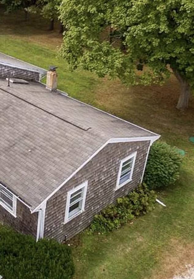 Aerial view of cabin