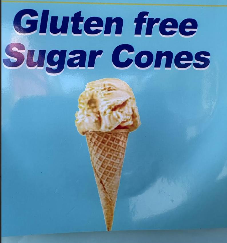 Gluten-free sugar cones available at Tropic Frost